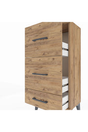 Arges Komodin 3 Çekmeceli 44x30x96 Çam-Çam