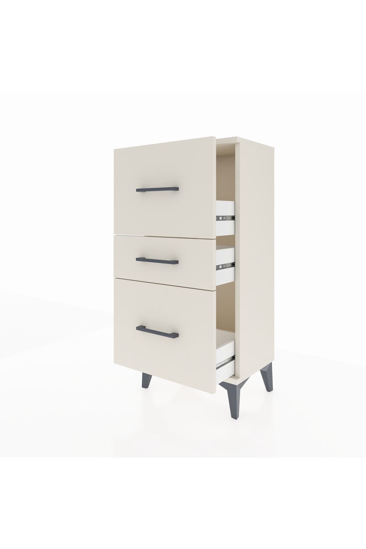 Arges Komodin 3 Çekmeceli 44x30x96 Aytaşı-Aytaşı