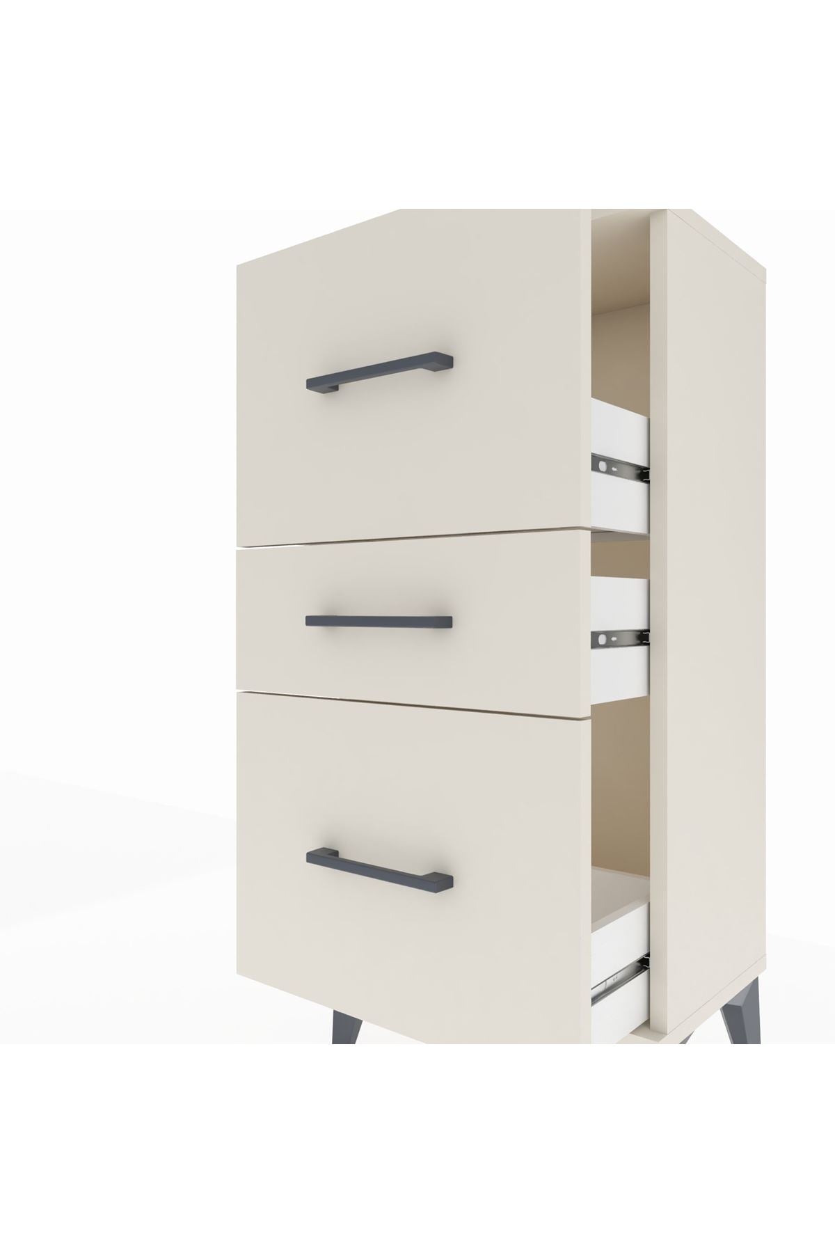 Arges Komodin 3 Çekmeceli 44x30x96 Aytaşı-Aytaşı