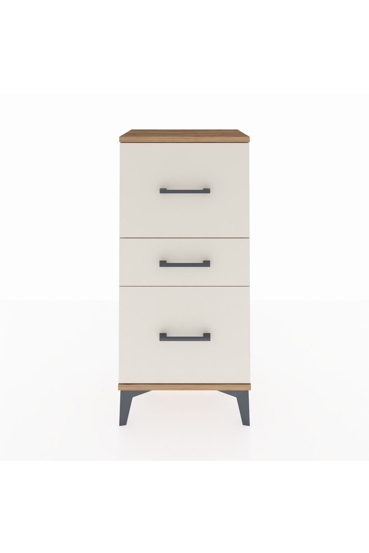 Arges Komodin 3 Çekmeceli 44x30x96 Çam-Aytaşı