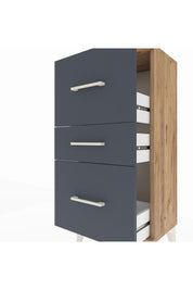 Arges Komodin 3 Çekmeceli 44x30x96 Çam-Antrasit