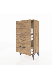 Arges Komodin 3 Çekmeceli 44x30x96 Çam-Çam