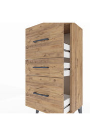 Arges Komodin 3 Çekmeceli 44x30x96 Çam-Çam