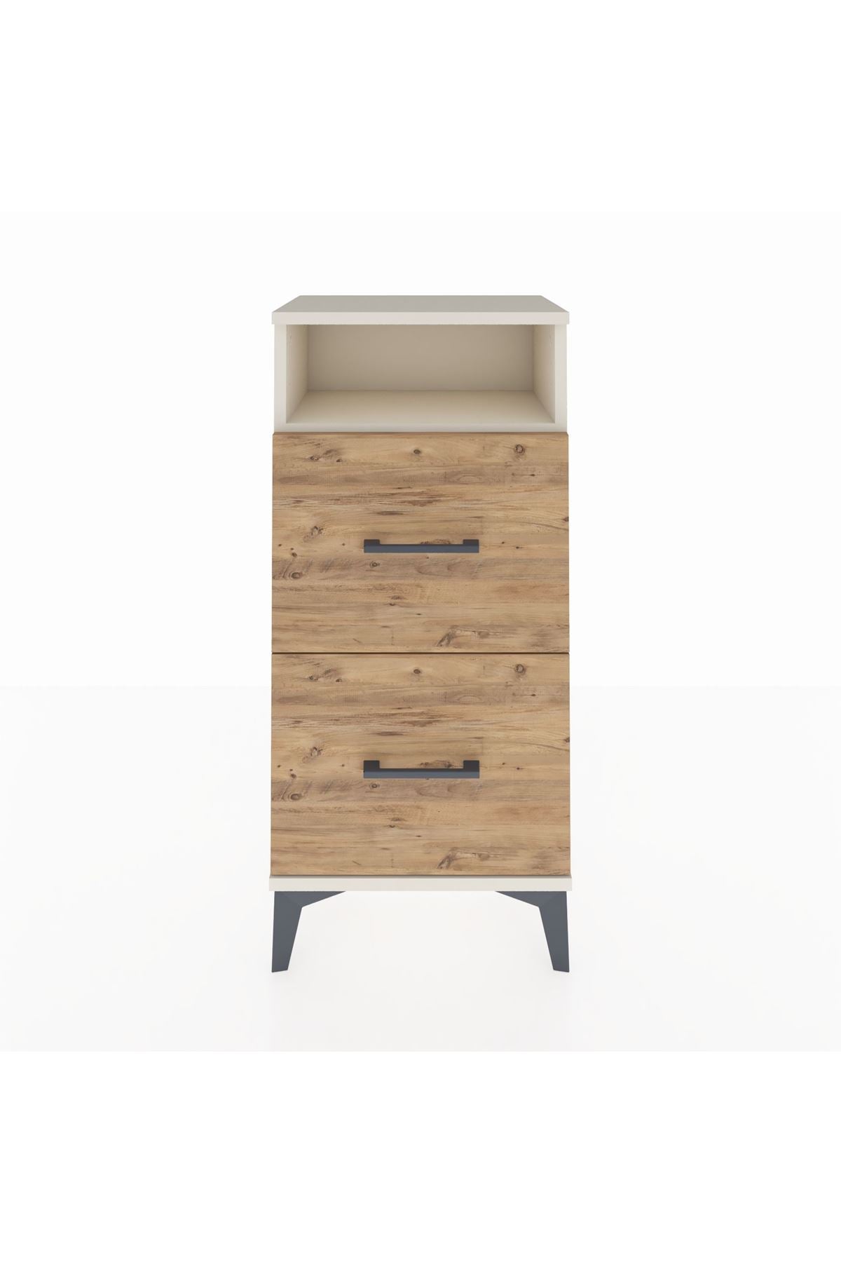 Arges Komodin Tek Raflı 2 Çekmeceli 44x30x96 Aytaşı-Çam