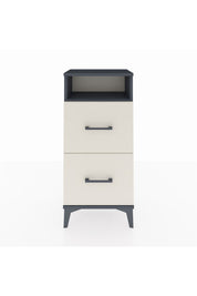 Arges Komodin Tek Raflı 2 Çekmeceli 44x30x96 Antrasit-Aytaşı