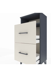 Arges Komodin Tek Raflı 2 Çekmeceli 44x30x96 Antrasit-Aytaşı