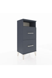 Arges Komodin Tek Raflı 2 Çekmeceli 44x30x96 Antrasit-Antrasit