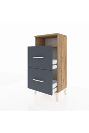 Arges Komodin Tek Raflı 2 Çekmeceli 44x30x96 Çam-Antrasit