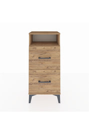 Arges Komodin Tek Raflı 2 Çekmeceli 44x30x96 Çam-Çam