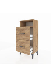 Arges Komodin Tek Raflı 2 Çekmeceli 44x30x96 Çam-Çam