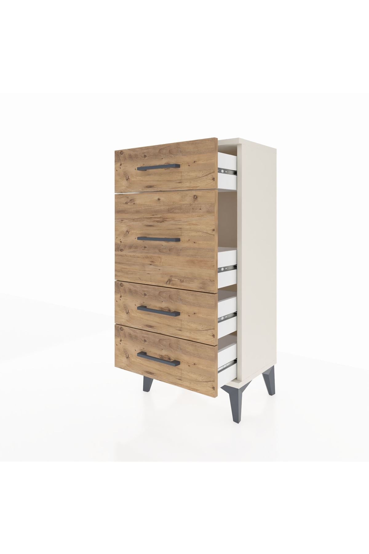 Arges Komodin 4 Çekmeceli 44x30x96 Aytaşı-Çam