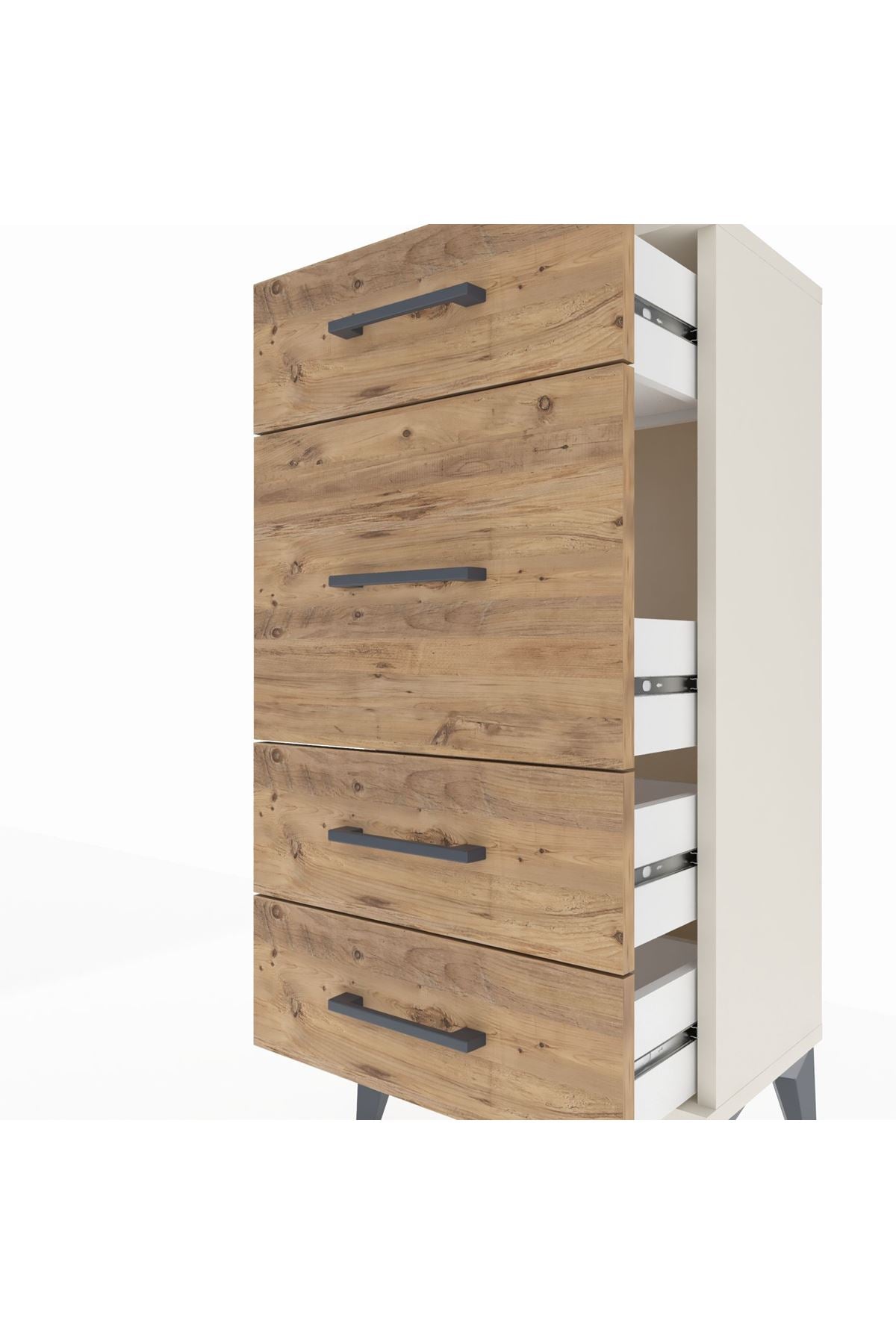 Arges Komodin 4 Çekmeceli 44x30x96 Aytaşı-Çam