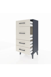 Arges Komodin 4 Çekmeceli 44x30x96 Antrasit-Aytaşı