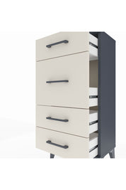 Arges Komodin 4 Çekmeceli 44x30x96 Antrasit-Aytaşı