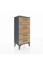 Arges Komodin 4 Çekmeceli 44x30x96 Antrasit-Çam