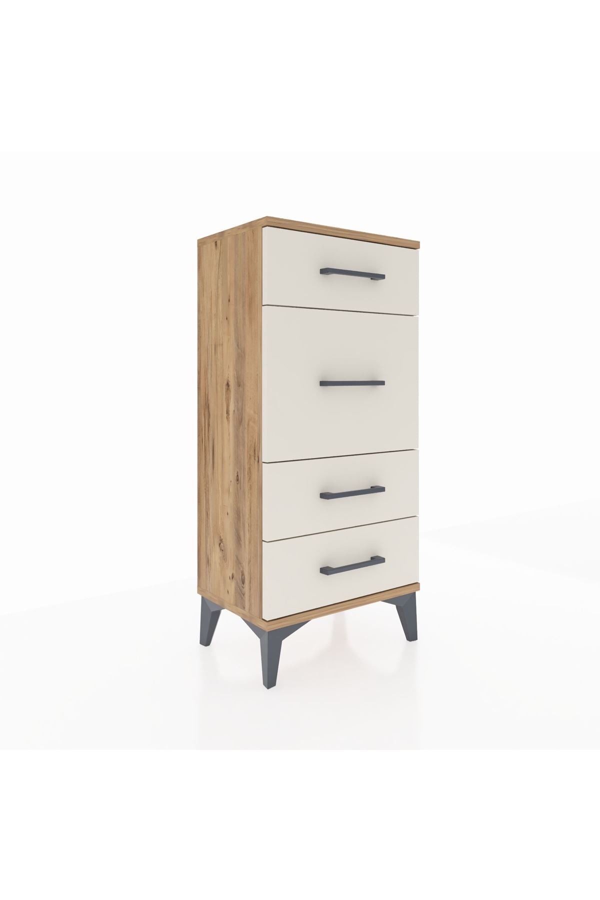 Arges Komodin 4 Çekmeceli 44x30x96 Çam-Aytaşı