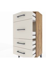 Arges Komodin 4 Çekmeceli 44x30x96 Çam-Aytaşı
