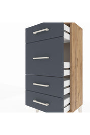 Arges Komodin 4 Çekmeceli 44x30x96 Çam-Antrasit