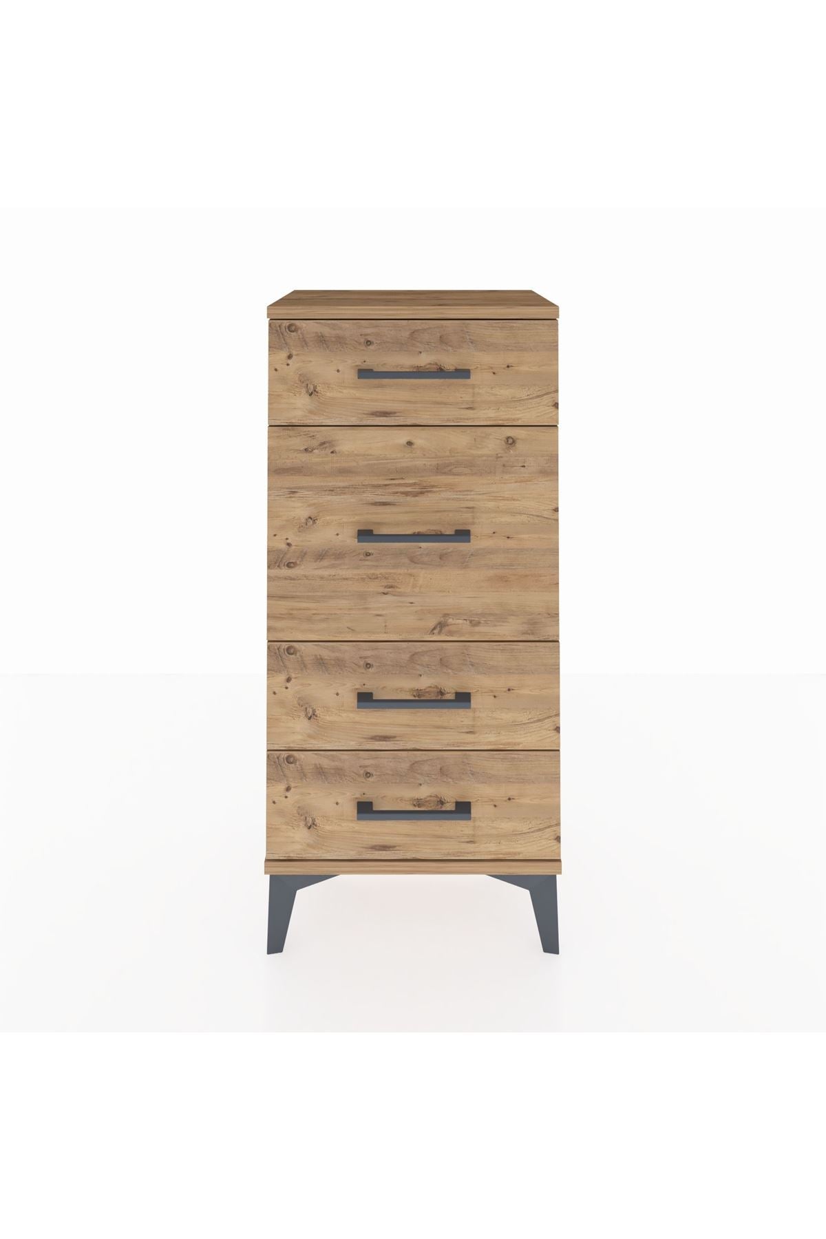 Arges Komodin 4 Çekmeceli 44x30x96 Çam-Çam