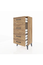 Arges Komodin 4 Çekmeceli 44x30x96 Çam-Çam