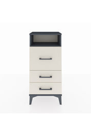 Arges Komodin Tek Raflı 3 Çekmeceli 44x30x96 Antrasit-Aytaşı