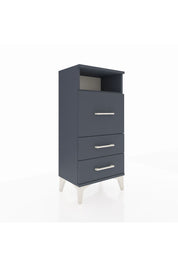 Arges Komodin Tek Raflı 3 Çekmeceli 44x30x96 Antrasit-Antrasit