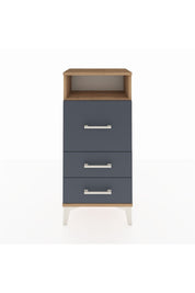 Arges Komodin Tek Raflı 3 Çekmeceli 44x30x96 Çam-Antrasit
