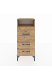 Arges Komodin Tek Raflı 3 Çekmeceli 44x30x96 Çam-Çam