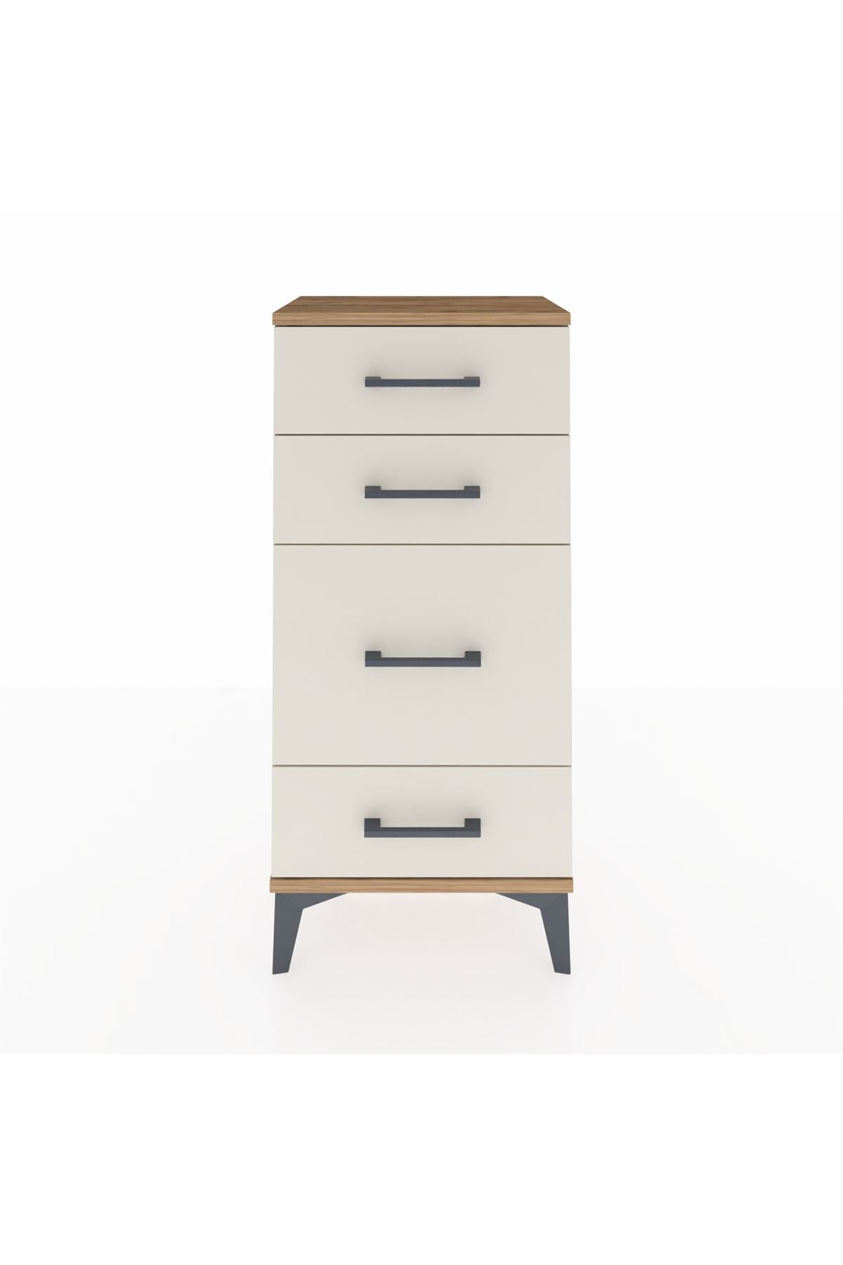 Arges Komodin 4 Çekmeceli 44x30x96 Çam-Aytaşı