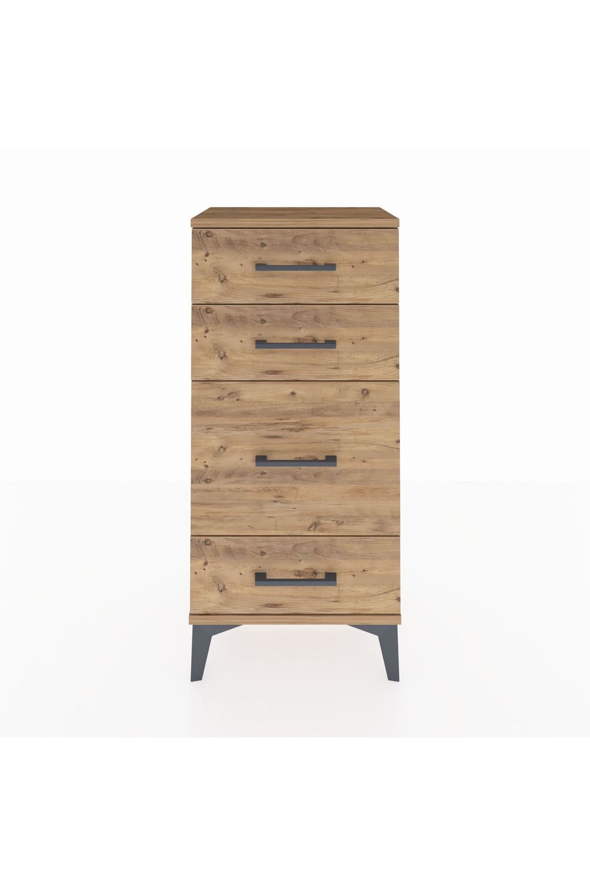 Arges Komodin 4 Çekmeceli 44x30x96 Çam-Çam