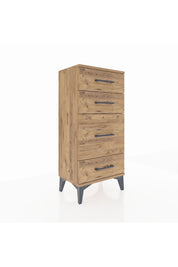 Arges Komodin 4 Çekmeceli 44x30x96 Çam-Çam