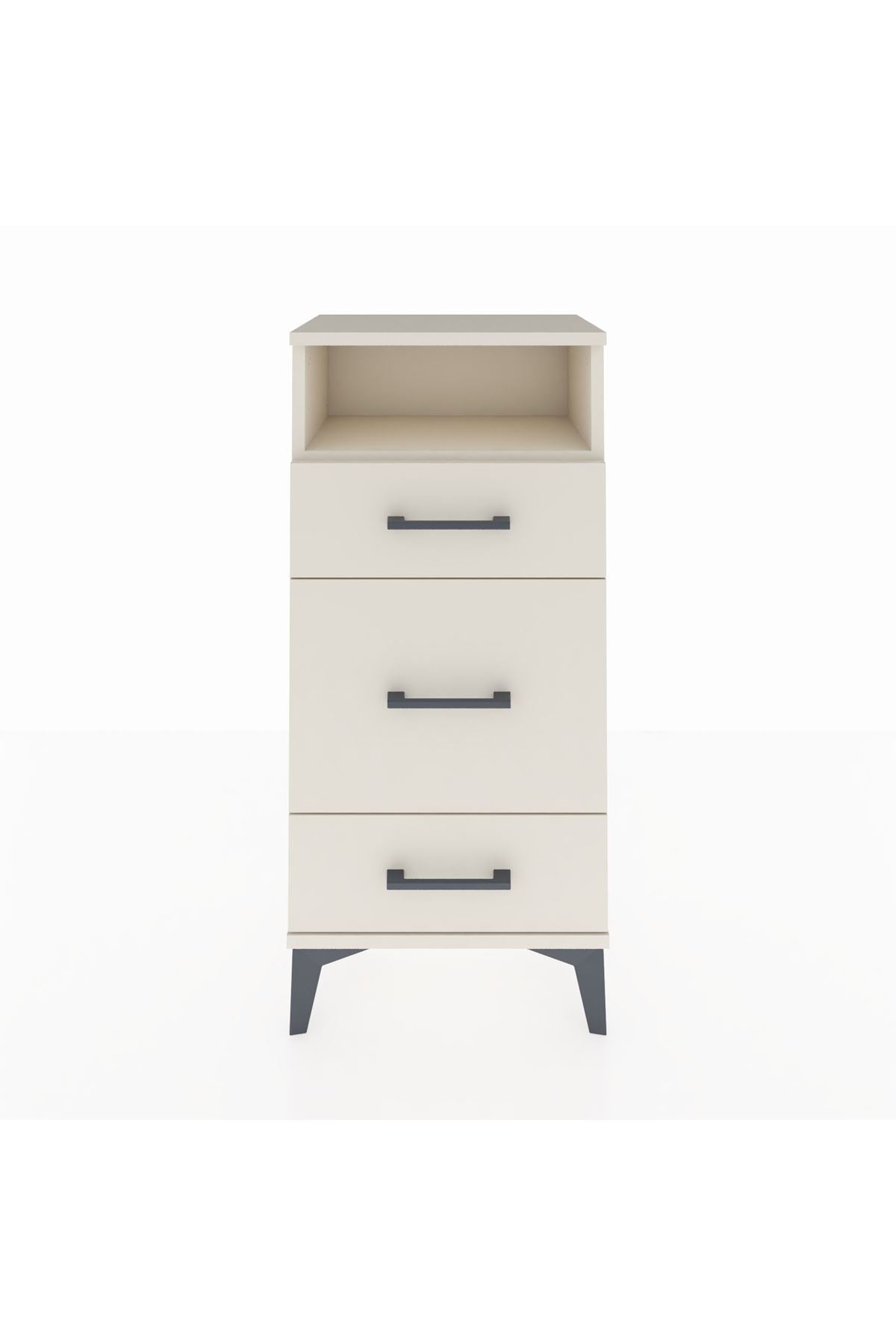 Arges Komodin Tek Raflı 3 Çekmeceli 44x30x96 Aytaşı-Aytaşı