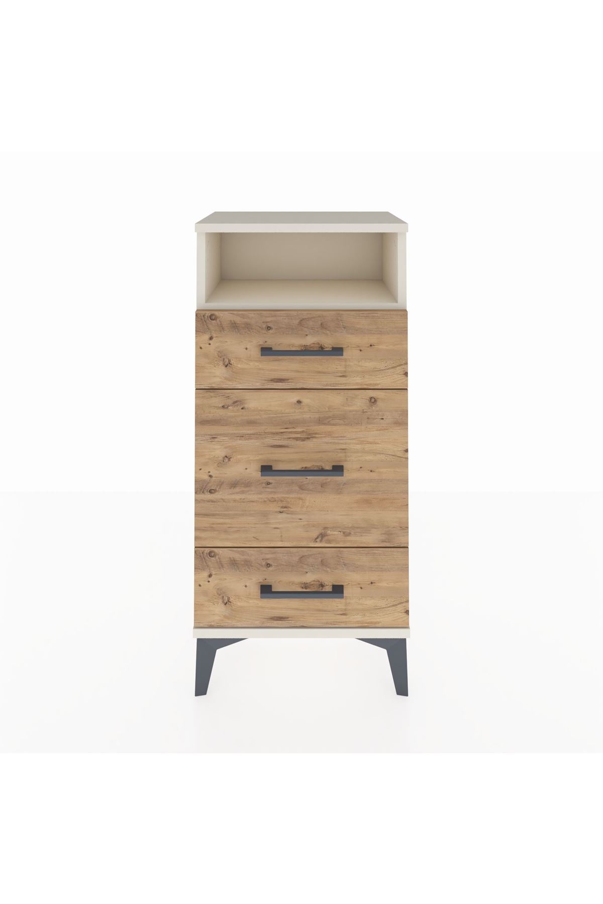 Arges Komodin Tek Raflı 3 Çekmeceli 44x30x96 Aytaşı-Çam