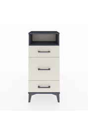 Arges Komodin Tek Raflı 3 Çekmeceli 44x30x96 Antrasit-Aytaşı