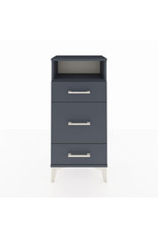 Arges Komodin Tek Raflı 3 Çekmeceli 44x30x96 Antrasit-Antrasit