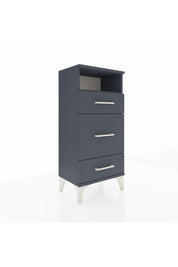 Arges Komodin Tek Raflı 3 Çekmeceli 44x30x96 Antrasit-Antrasit