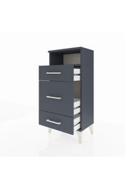 Arges Komodin Tek Raflı 3 Çekmeceli 44x30x96 Antrasit-Antrasit