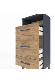 Arges Komodin Tek Raflı 3 Çekmeceli 44x30x96 Antrasit-Çam
