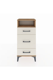 Arges Komodin Tek Raflı 3 Çekmeceli 44x30x96 Çam-Aytaşı
