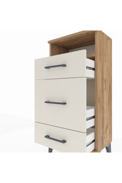 Arges Komodin Tek Raflı 3 Çekmeceli 44x30x96 Çam-Aytaşı