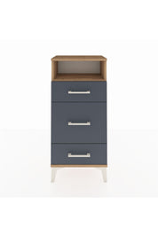 Arges Komodin Tek Raflı 3 Çekmeceli 44x30x96 Çam-Antrasit