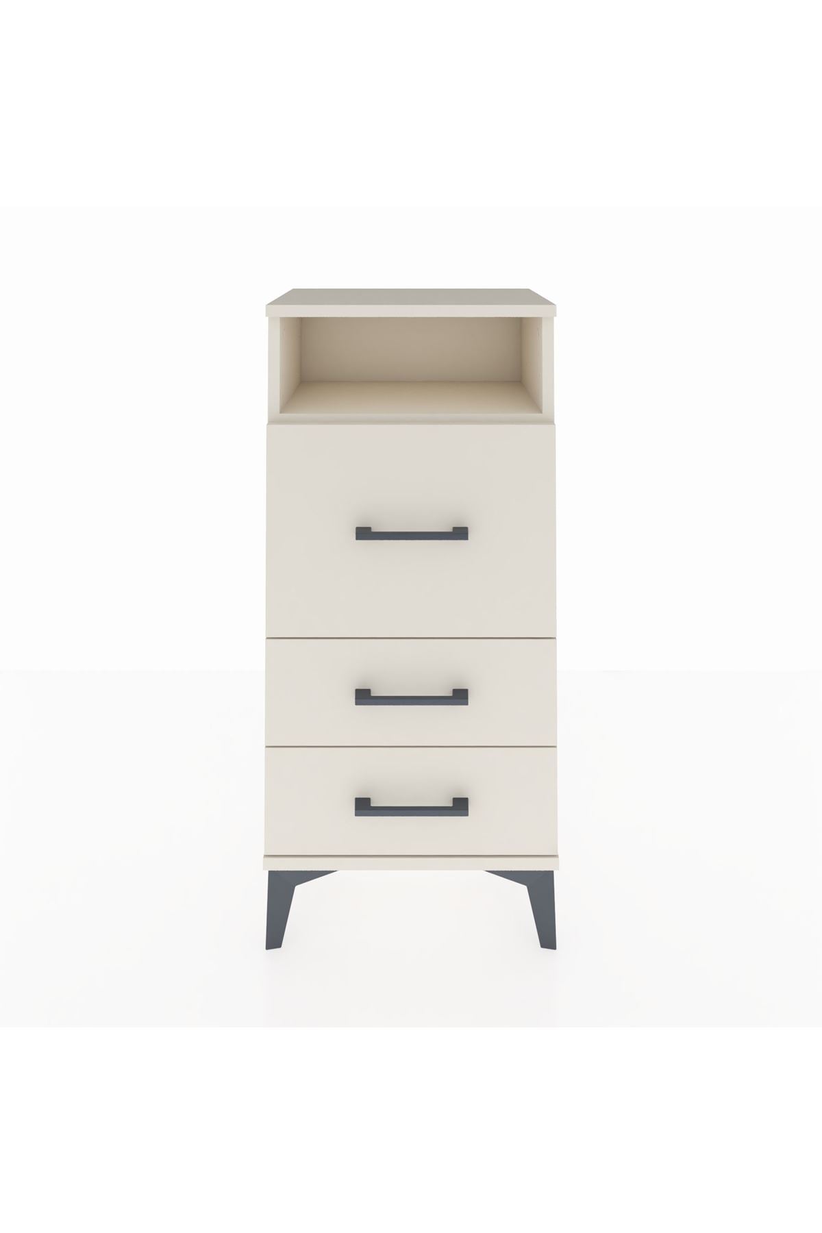 Arges Komodin Tek Raflı 3 Çekmeceli 44x30x96 Aytaşı-Aytaşı