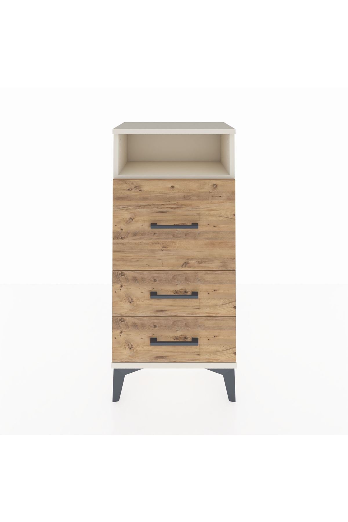 Arges Komodin Tek Raflı 3 Çekmeceli 44x30x96 Aytaşı-Çam