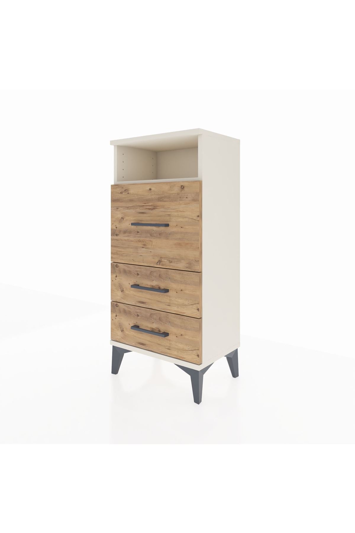 Arges Komodin Tek Raflı 3 Çekmeceli 44x30x96 Aytaşı-Çam