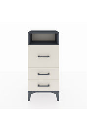 Arges Komodin Tek Raflı 3 Çekmeceli 44x30x96 Antrasit-Aytaşı