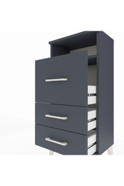 Arges Komodin Tek Raflı 3 Çekmeceli 44x30x96 Antrasit-Antrasit
