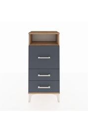 Arges Komodin Tek Raflı 3 Çekmeceli 44x30x96 Çam-Antrasit
