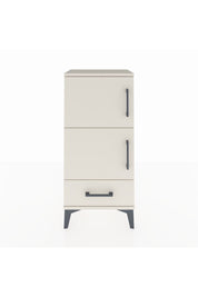 Arges Komodin 4 Raflı Tek Çekmeceli 2 Kapaklı 44x30x96 Aytaşı-Aytaşı