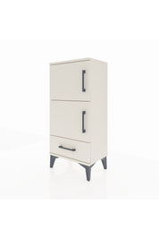 Arges Komodin 4 Raflı Tek Çekmeceli 2 Kapaklı 44x30x96 Aytaşı-Aytaşı