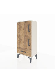 Arges Komodin 4 Raflı Tek Çekmeceli 2 Kapaklı 44x30x96 Aytaşı-Çam